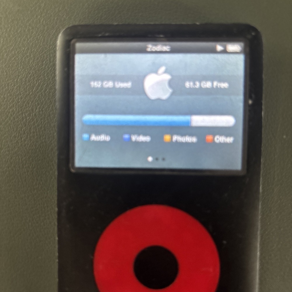 Apple iPod Video 5th Gen U2 Special Edition 256GB SSD Modded Black Red - Picture 6 of 9